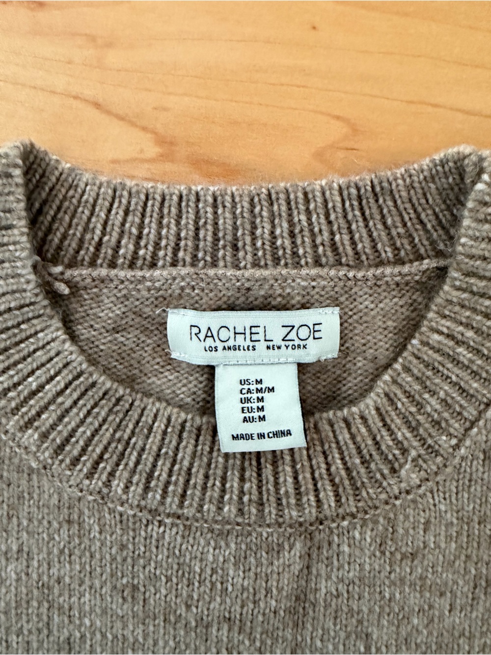 Lucky Brand Taupe Crewneck Sweater - Picture 2 of 3